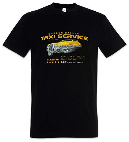Urban Backwoods Korben Dallas Taxi Service Herren T-Shirt Schwarz Größe 2XL