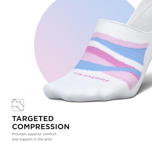 Image of Feetures Everyday Light Cushion Invisible Sock for Men - Anti-Slip Sock Liner with Targeted Compression - (1 Pair)