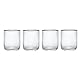 MIKASA Sorrento Kristallgläser mit Goldrand und breiter Form, 380ml, 4er-Set bleifrei, klare, edle Gläser, elegantes Design für Feiern
