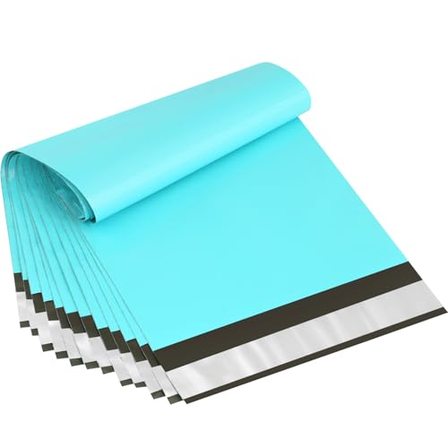 Image of UCGOU Poly Mailers 7.5x10.5 Inch Teal 100 Pack Shipping Bags Strong Thick Mailing Envelopes Self Sealing Adhesive Waterproof and Tear Proof Boutique Packaging Postal for Clothing