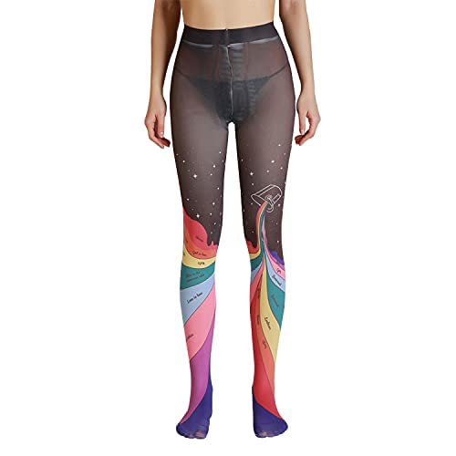 Image of Sahabowi Women Tights, Sheer High Waist Pantyhose, Vintage Control Top Stockings, Siwa 4