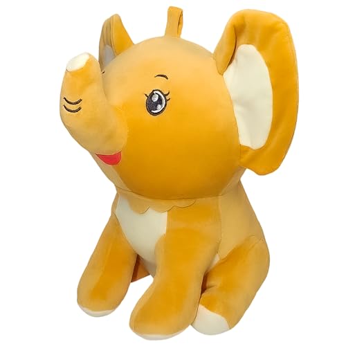 Image of Storescent Soft Toys for Kids - Stuffed Animal Plush Soft Toy for Boys & Girls | Plushie Toy Mustard Elephant
