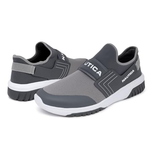 Image of Nautica Men's Slip-On Sneakers - Casual Fashion Shoes for Walking, in Medium & Wide Widths