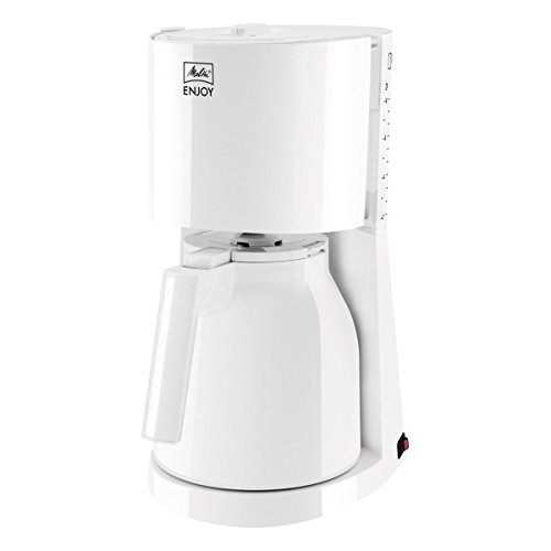 Melitta Cafetière à Filtre avec Verseuse Isotherme, Sélecteur d’Arôme, Enjoy Therm, Blanc, 1017-05