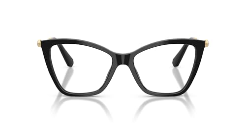 Image of Swarovski womens Sk2051 Cat Eye Prescription Eyewear Frames, Black/Demo Lens, 53 mm