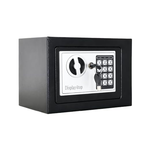 Display4top Tresor,4.5 l,Schwarz,(23 x 17 x17cm)