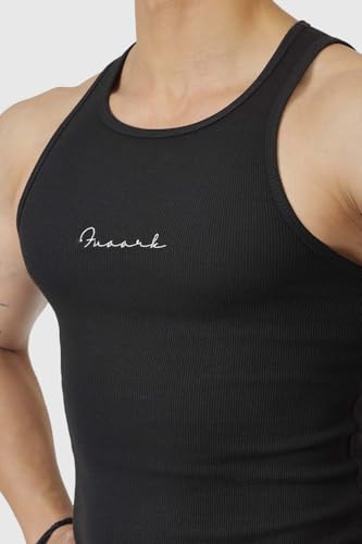 Image of FUAARK Ribbed Slim Fit Gym & Workout Tank for Men's -