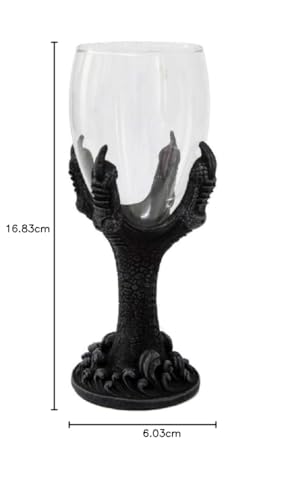 Dragon Hand Wine Glass Chalice Goblet 10 oz - immagine 3