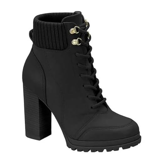 Bota Coturno Feminino Vizzano Salto Alto Tratorado 3089102