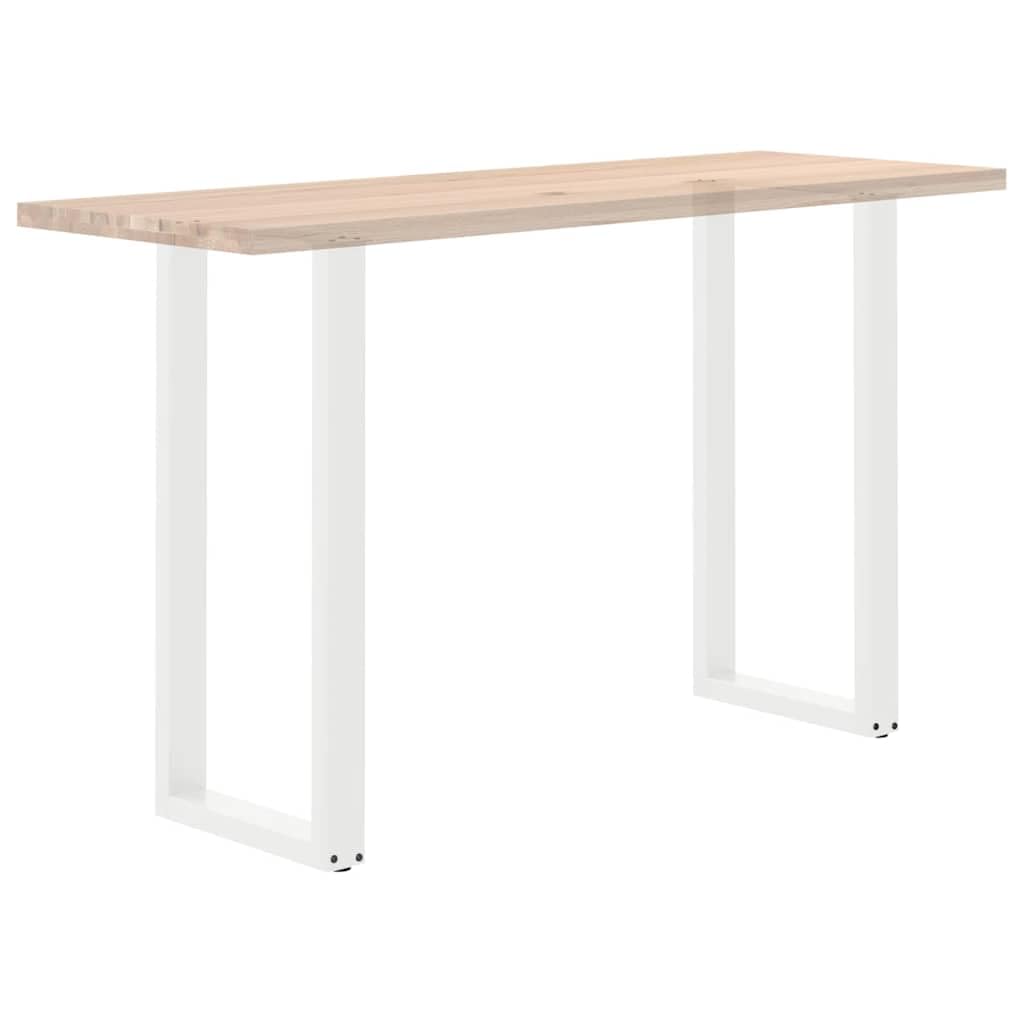 vidaXL Patas para Mesa de Bar en Forma de U (2 Unidades), Color Blanco, 40 x 100-101 cm, Acero
