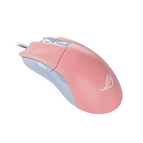Asus ROG Gladius II ORIGIN PNK Mouse Gaming Ottico, 12000 DPI, Design Ergonomico, Aura Sync RGB, Interruttori Omron, PINK Edition