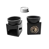 🕯️ Hecho con cerámica esmaltada superior y cocido a 1380 grados centígrados, este quemador de aceites esenciales es de alta dureza, brillante, resistente a altas temperaturas y fácil de lavar. Ideal para la fusión de cera y la quema de aceites esenciales.