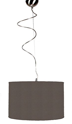 Lustre abat-jour gris 60cm pour illuminer chaleureusement votre salon