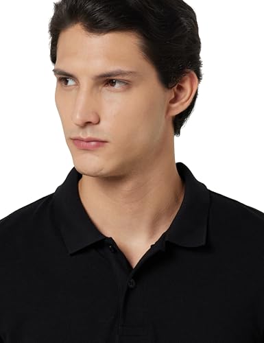 Image of Amazon Brand - Symbol Men's Cotton Rich Solid Polo Tshirt | Collar Tshirts | Half Sleeves | Plain-Regular Fit (Available in Plus Sizes and Combo Pack of 2)