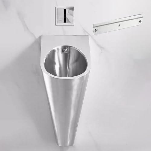OTQEFTN Urinoir en Acier Inoxydable 304, Urinoir Mural a Capteur Automatique, Commerciale Inverseur D'urine, Pour Usage Résidentiel Commercial