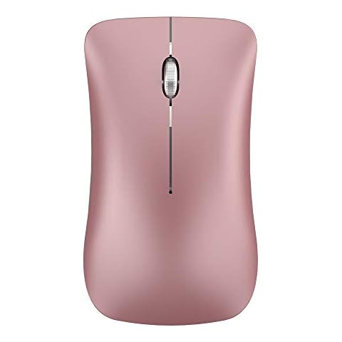 FASBEL Dual Mode Mouse Wireless Bluetooth 4.0 Mouse Computer Mice Rechargeable with Nano USB Receiver for PC Laptop Android (Rose Red) Cover