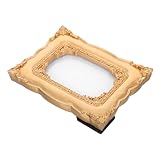ULDIGI Marco de Fotos de Resina Europeo Vintage con Detallado Ligero y Resistente para Pared o Mesa Decoración Retro para Salón Dormitorio y Comedor
