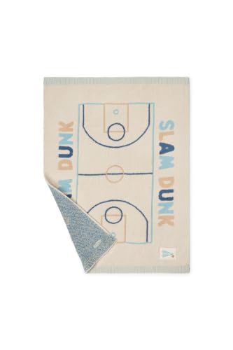 Image of Barefoot Dreams CozyChic Slam Dunk Stroller Blanket, Bisque Multi, 30 inchx40 inch