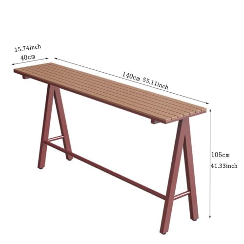 Mesa rectangular de barra estrecha que soluciona la falta de espacio 3