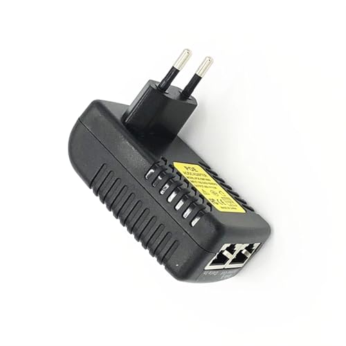 Fuente de alimentación PoE 12V 24V 48V 24W Inyector POE Adaptador Ethernet para Cámara de Seguridad CCTV Teléfono (48V 0.5A POE,2) miniatura 2