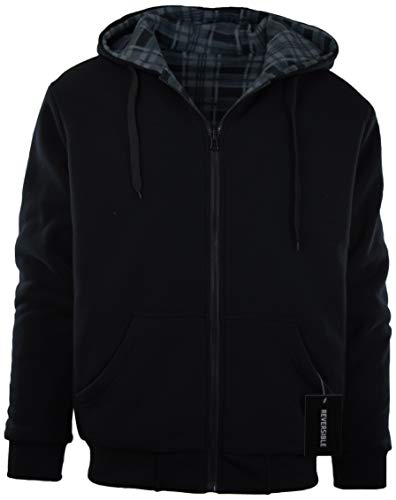 ChoiceApparel Mens Full Zipper Fleece Basic Hoodie with Lining