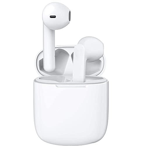 Auricular Inalámbricos Bluetooth 5.0,IPX6 Impermeable 5H Playtime Cierto Auriculares Inalámbricos con Hi-Fi Graves Profundos Sonido Estéreo, Control Tactil & Estuche de Carga