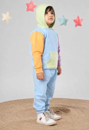 Image of POLKA TOTS 100% Cotton Co-Ord Joggers for Kids | Trendy Sweatshirt & Joggers Set | All Season Wear for Kids, Toddler & Newborn | Soft & Breathable Dress for Boys & Girls | from 6 Months to 8 Years