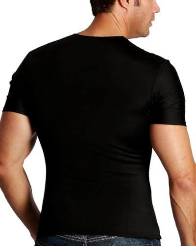 Insta Slim Made in USA Compression Crew-Neck Shapewear Undershirt for Men. Tummy Control Slimming Body-Shaper & Back Support3