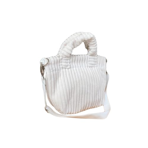 Corduroy Tote Bag Casual Shoulder Handbag Cozy Winter Purse Women Casual Retro Minimalist Corduroy Crossbody Purse 2025