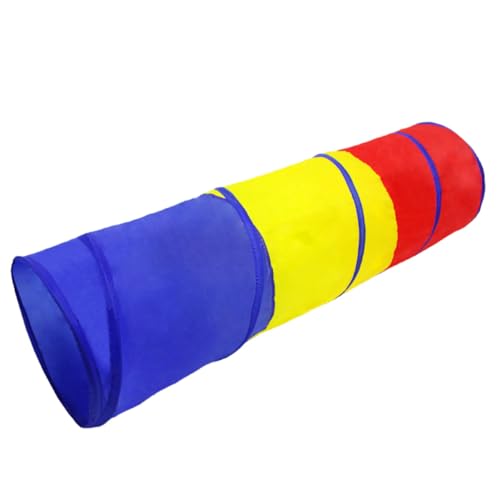 Tunnel de jeu pliable multicolore 46x180 cm pour la motricité des enfants
