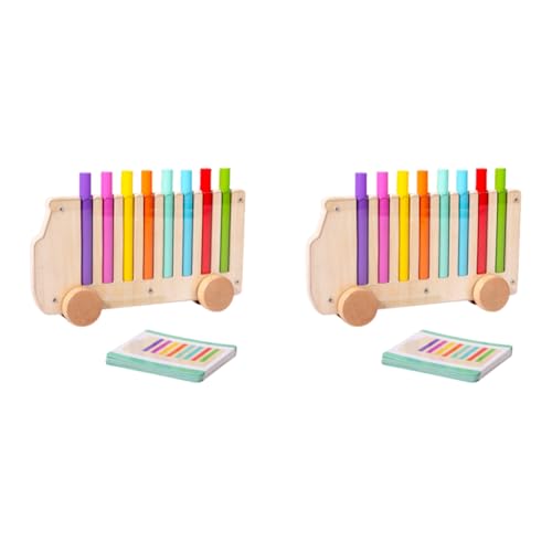 Jeu Montessori en bois pour tout-petits 3 ans - 2 ensembles d'apprentissage des couleurs