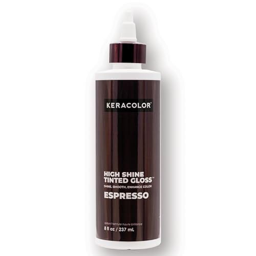 Image of Keracolor High Shine Tinted Hair Gloss, In-Shower Hair Glaze, Sheer Color-Enhancing Glossing Treatment, Espresso, 8 Fl Oz