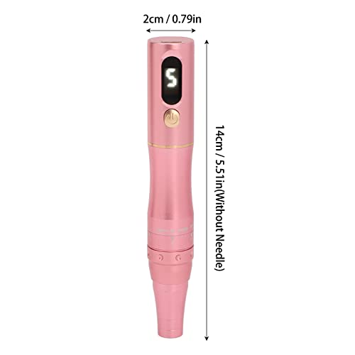 Permanent Makeup Machine Pmu Machine Pen Aluminum Alloy Fast Needle Discharge 15000Rpm Low Noise Fast Coloring 5 Speed For Eyeliner (Rose Gold) #TOP6