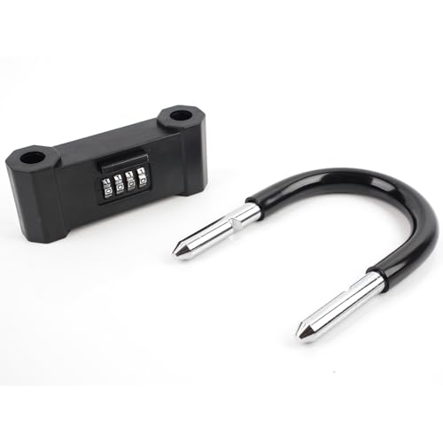Image of 4 Digit Combination Lock, 5.7in Outdoor Combo Lock Weatherproof,16mm Thickness Uncuttable Bike Locks, for Bike, Bicycle, Escooter, Motorcycle, Gym Locker, Gates, Wheel, Suitcase, Black