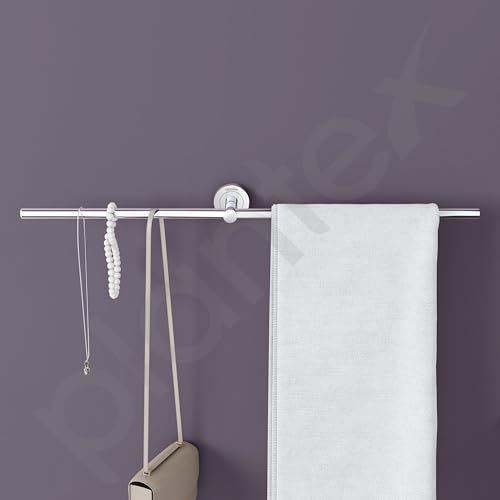 Image of Plantex Stainless Steel Bathroom Towel Bar /Dual Towel Rod /Towel Hanger for Wash Basin /Bathroom Accessories (24-inch) Chrome