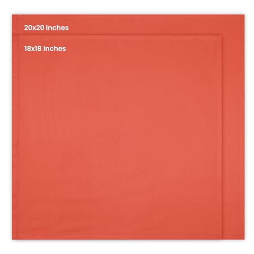 image for Utopia Kitchen Coral Cloth Napkins [12 Pack, 18x18 Inch] Absorbent Cot