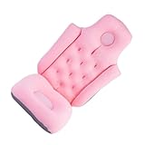 MUCKLILY Cojín Antideslizante para Bañera con Respaldo y Asiento Cómodo Ligero y Portátil Compatible con Bañeras Estándar Diseño Seguro para Adultos y Color Rosa