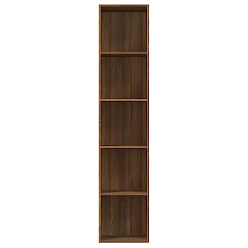 Estantería de madera de ingeniería con estantes de pie verticales para organizar archivos 5
