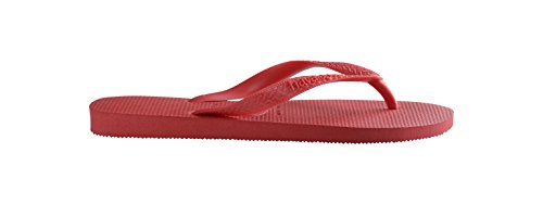 Image of Havaianas Top Flip Flops for Unisex - Summer Style Sandals - ruby red, 11 /12W - 9 /10M