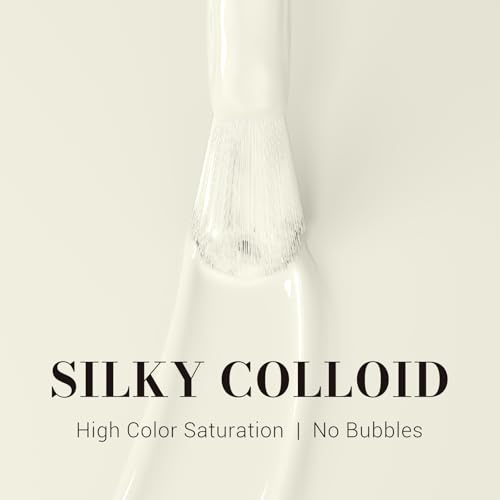 Image of MelodySusie Milky White Gel Nail Polish,0.5fl oz Nails Soak Off UV LED Shell White Gel Polish Gift for Women Nail Art Manicure Salon DIY Nail Design Decoration at Home-1683