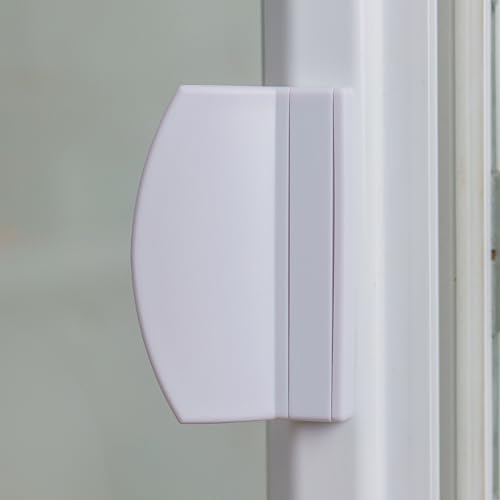 Tür Ziehgriff, in Weiß RAL 9016, ASA-Kunststoff, für Terrassentür, Balkontür, Schiebetür, bis 70 mm Lochabstand, 25 mm Höhe, Griff für Fensterrahmen aus Kunststoff, Holz, Alu, Muschelgriff Türbeschlag
