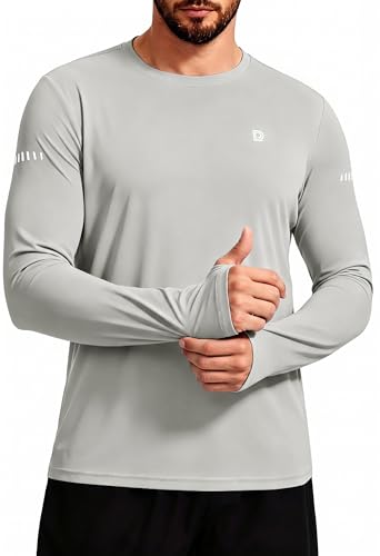 Image of DAXIANG Men's UPF 50+ Sun Protection Long Sleeve Rash Guard UV Hiking Running Athletic Fishing Quick Dry Lightweight T-Shirt