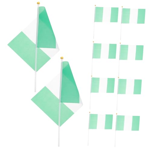Drapeaux à main nigérians aux finitions soignées pour cérémonies et réceptions - 2