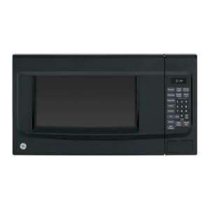 GE Countertop Microwave Oven, 1100 Watt, 1.4 Cu. Ft., Black, GCST14S1WBB | 7 Convenience Cook Settings, One-Touch Controls, Child Lock Technology, Glass Turntable, for Kitchen, Dorm, Office, Apartment