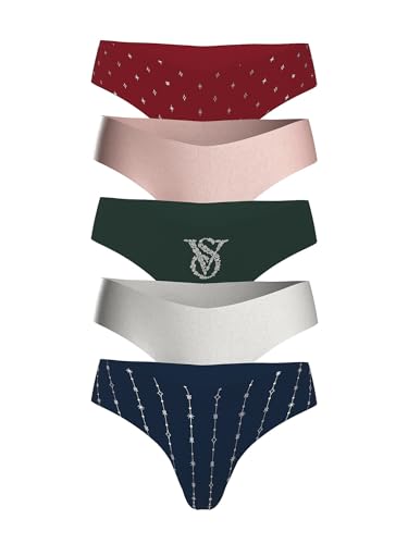Image of Victoria's Secret Women's No Show Thong Underwear, Panties for Women, Multi Pack (XS-XXL)