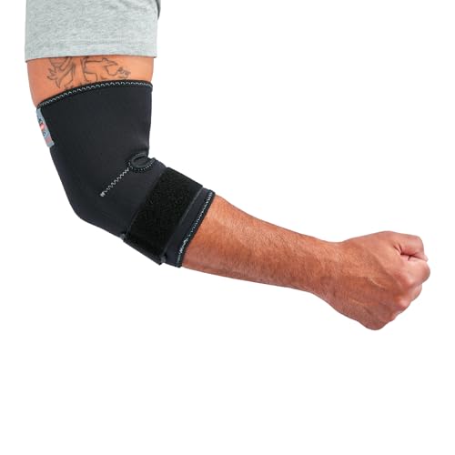Image of Ergodyne ProFlex 655 Neoprene Elbow Sleeve with Strap, Black, Medium