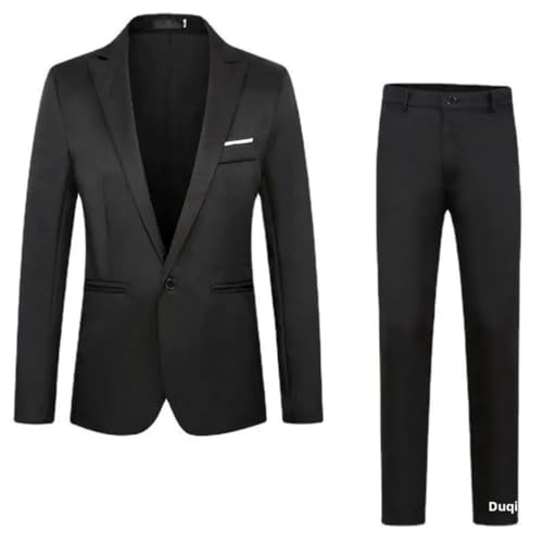 Men's 2 Piece Suit Sets Business Casual Slim Fit Jacket Pants Two Piece Set3