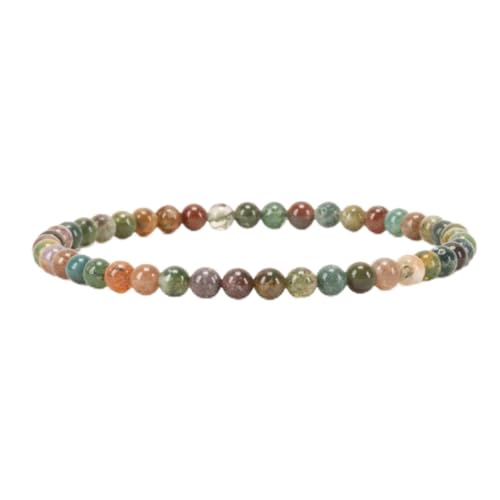 Cherry Tree Collection Indian Agate Bracelet 4mm Round Beads Small