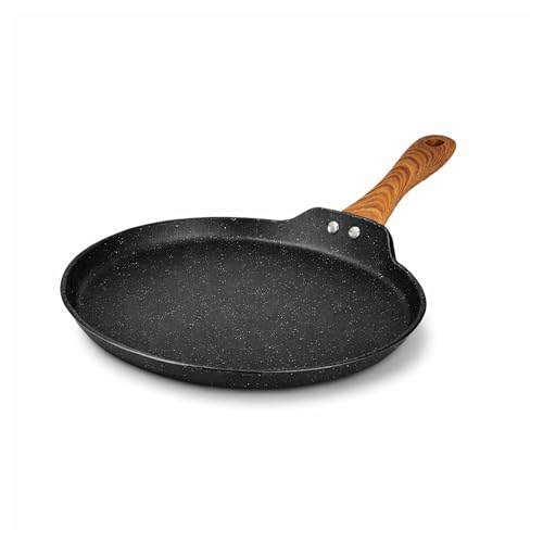 Image of SALFORD Forged Non-Stick Tava | 26 cm | Gas & Induction Base | Non-Toxic PFOA Free Coating | 1Y Warranty | Roti, Dosa, Pancake, Chilla | Wooden Finish Handle | Black Marble