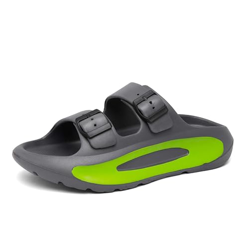 Unisex Breathable Hollow Sandals with Arch Support Non Slip Sole Lightweight Walking Shoes for Leisure Outdoor Beach(Green,6/6.5)